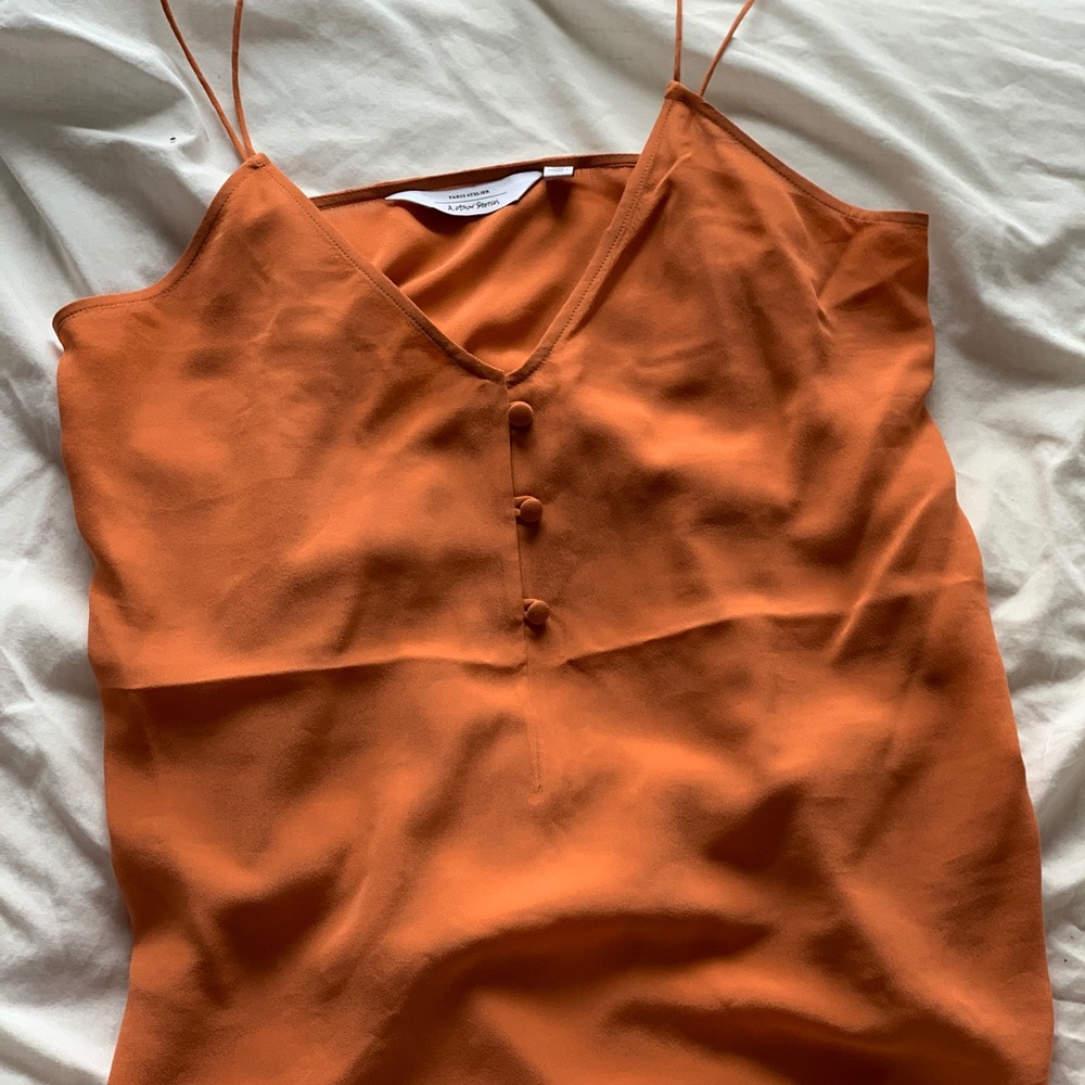 & Other Stories orange silk camisole